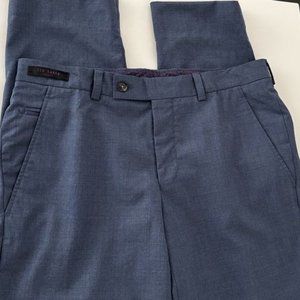 Ted Baker Pants Wool  32R X 33 Jerome Flat Front Preppy Quiet Luxury Old Money